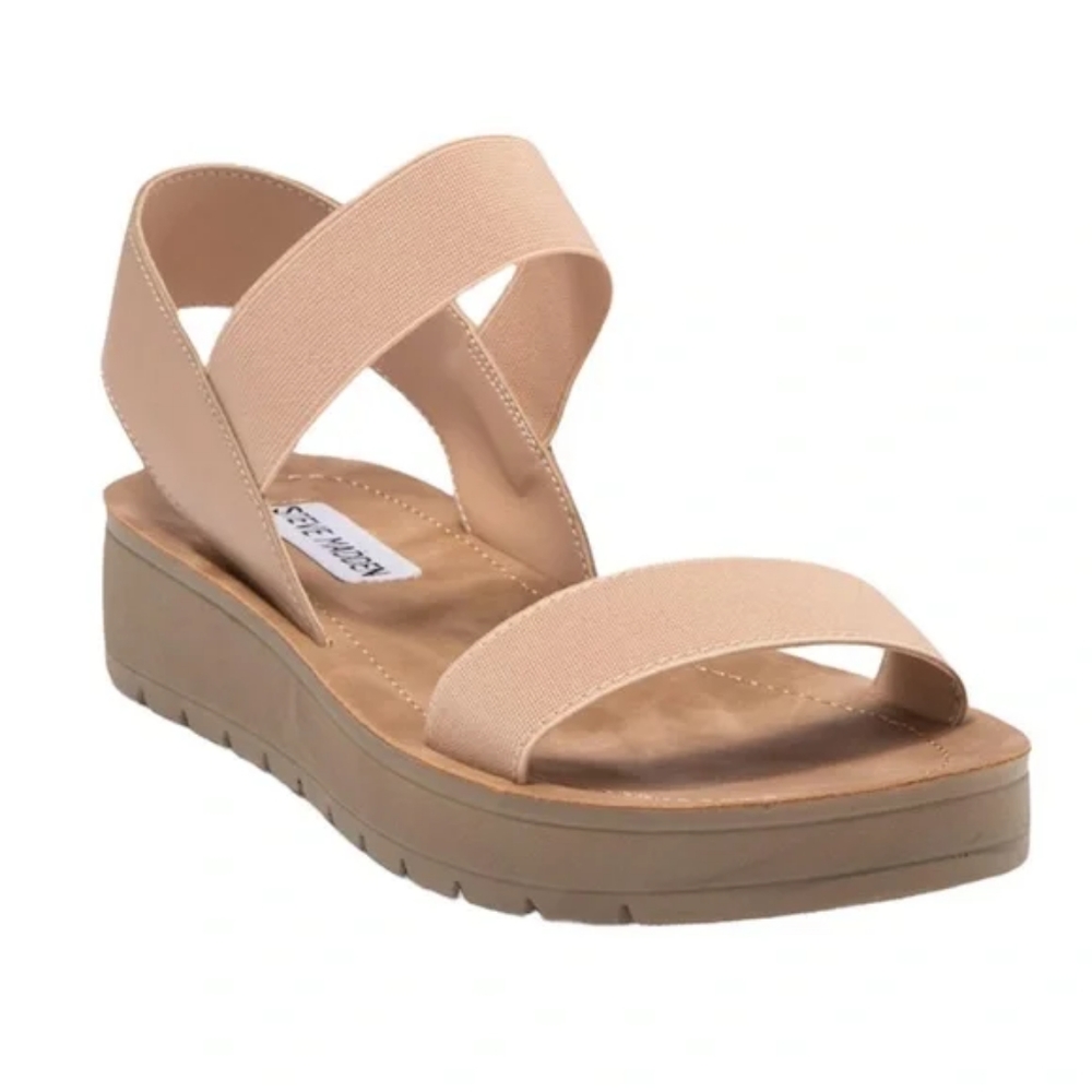 Steve Madden Jadyn Platform Sandal in Tan/Nude Size 9